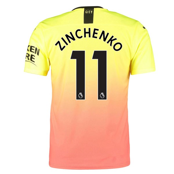 Maillot Football Manchester City NO.11 Zinchenko Third 2019-20 Orange